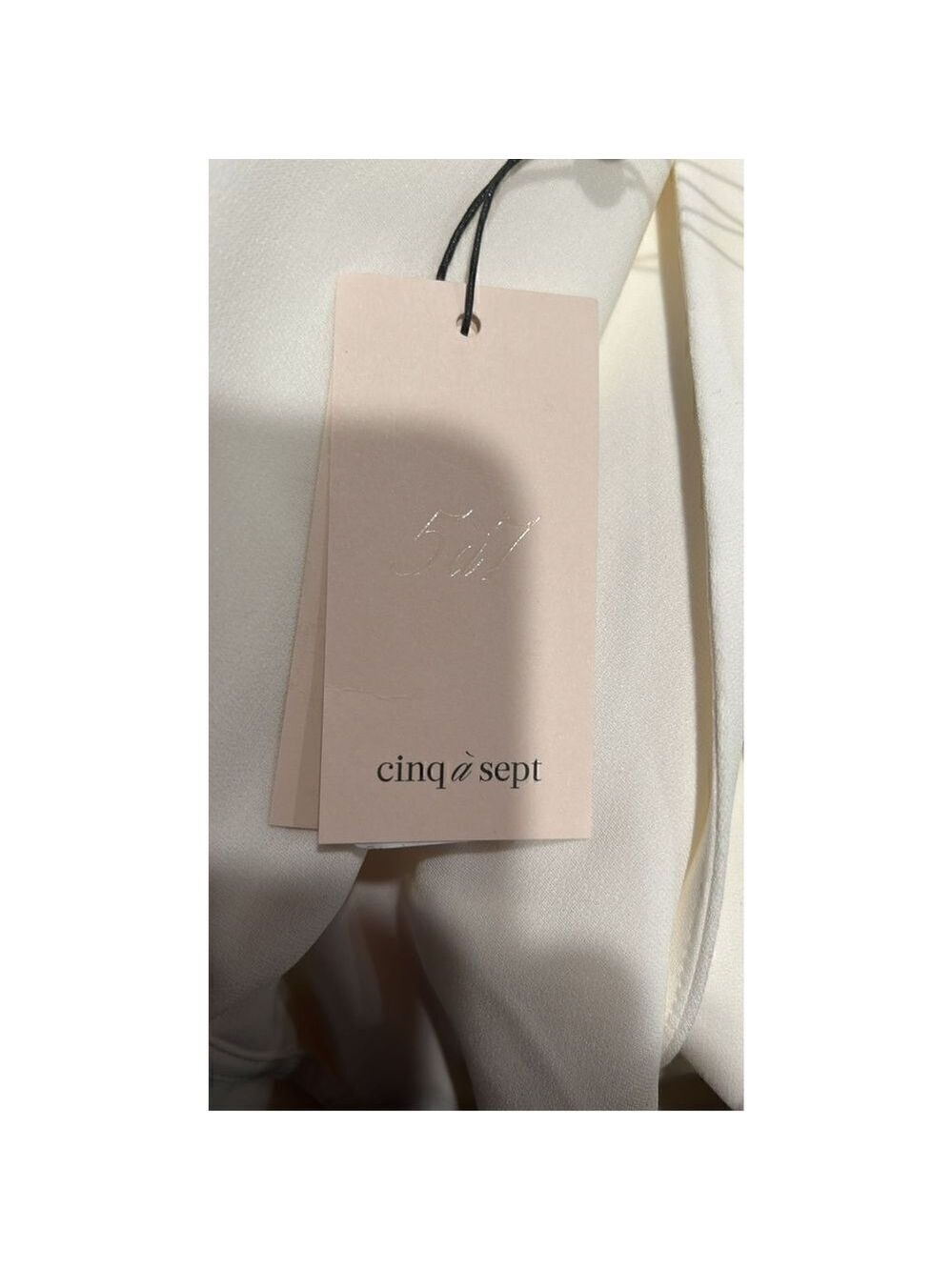 Cinq a Sept Ivory Holiday Macie Wrap Jumpsuit Size 8 - Picture 9 of 12